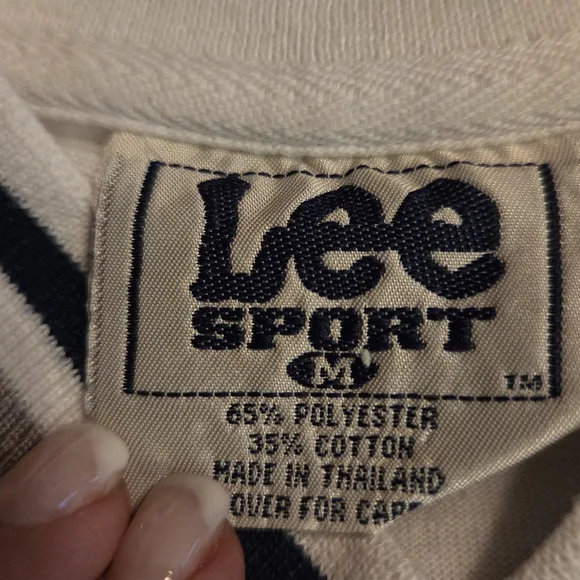 Lee Sport Yankee White And Blue V Neck Jersey S M - Picture 3 of 6